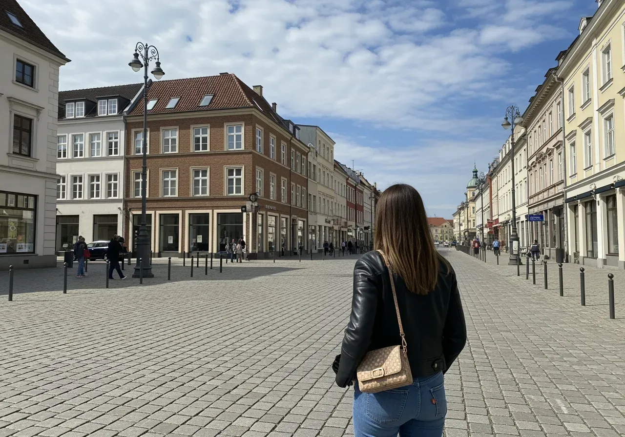 Brun chevron eller blå vichy skjorta