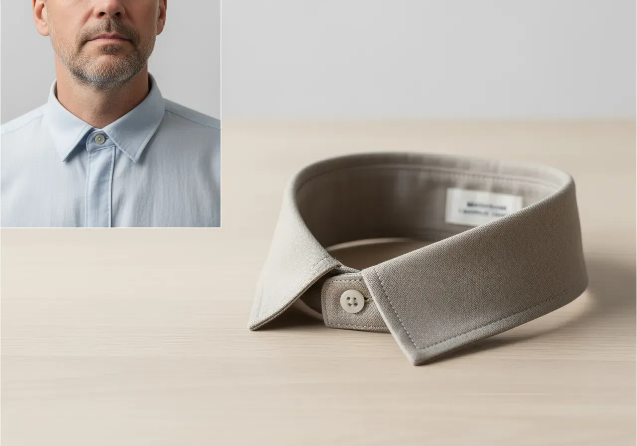 Måttsydd enstyckskrage i bomull linne