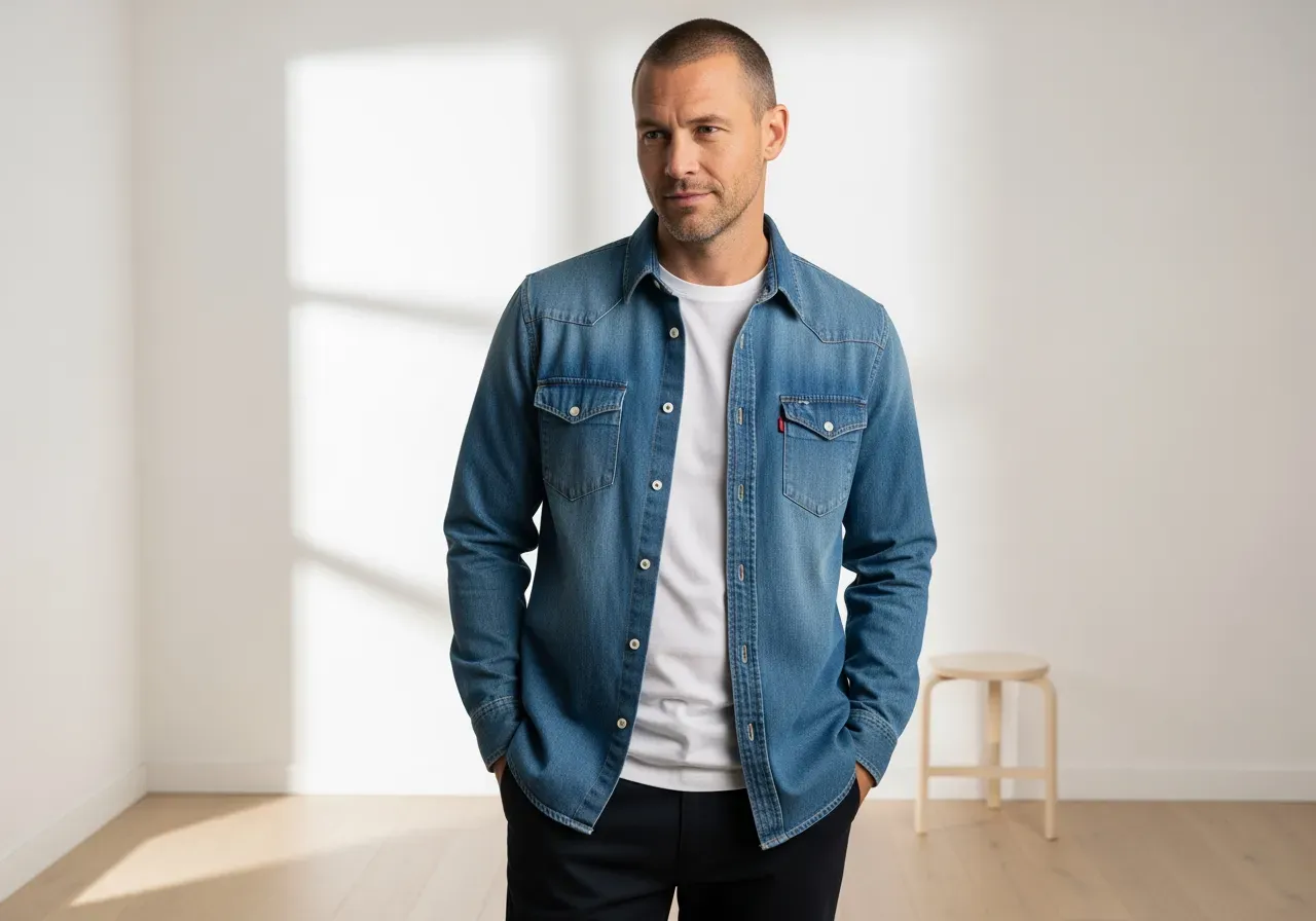 Jeansskjorta för fritid