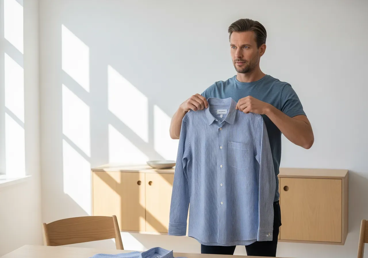 Jeansskjorta eller blårandig skjorta