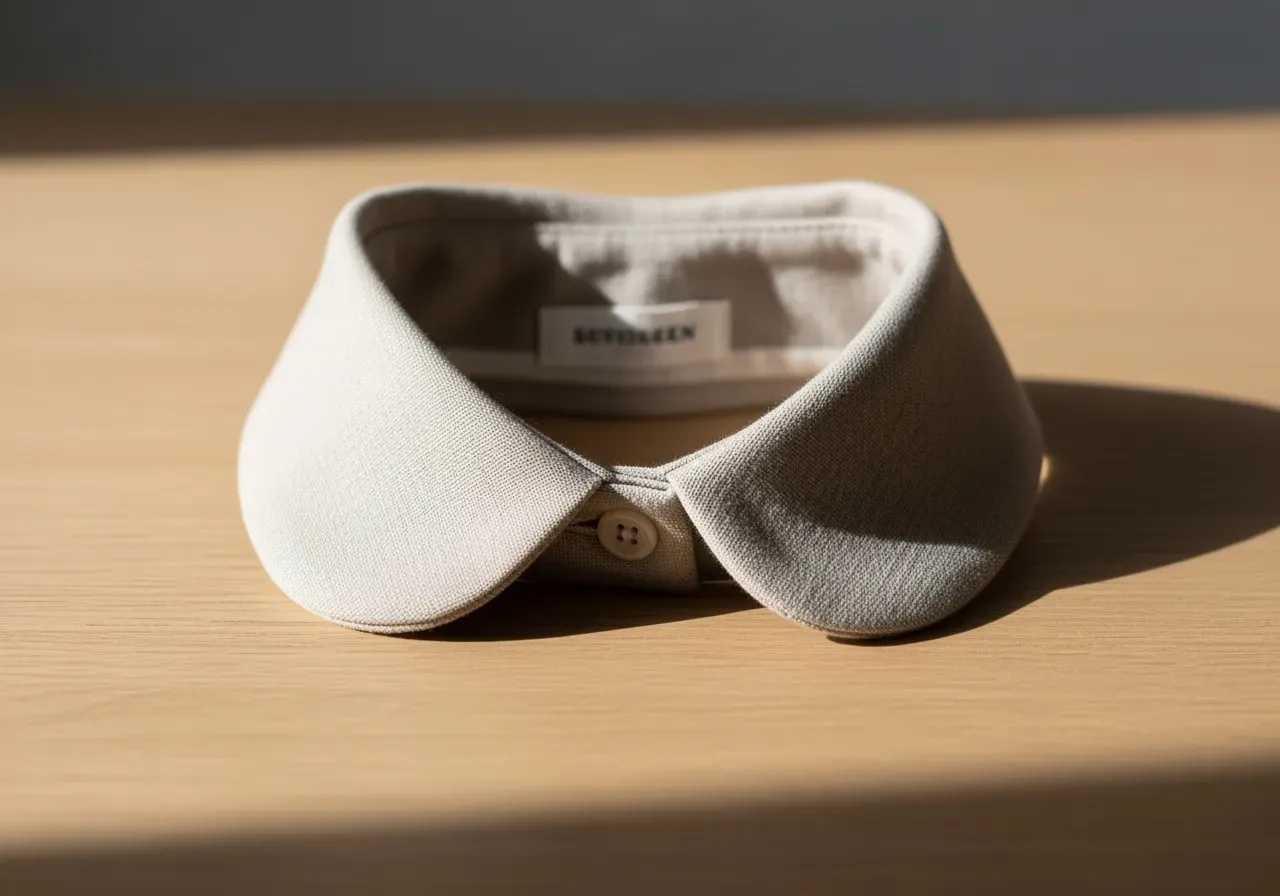 Enstyckskrage i linne och bomull