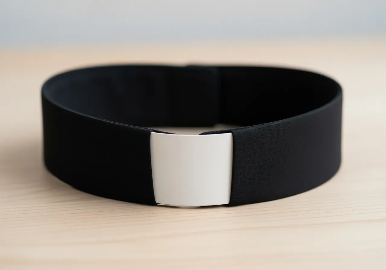 Svart bandkrage i poplin eller kypert