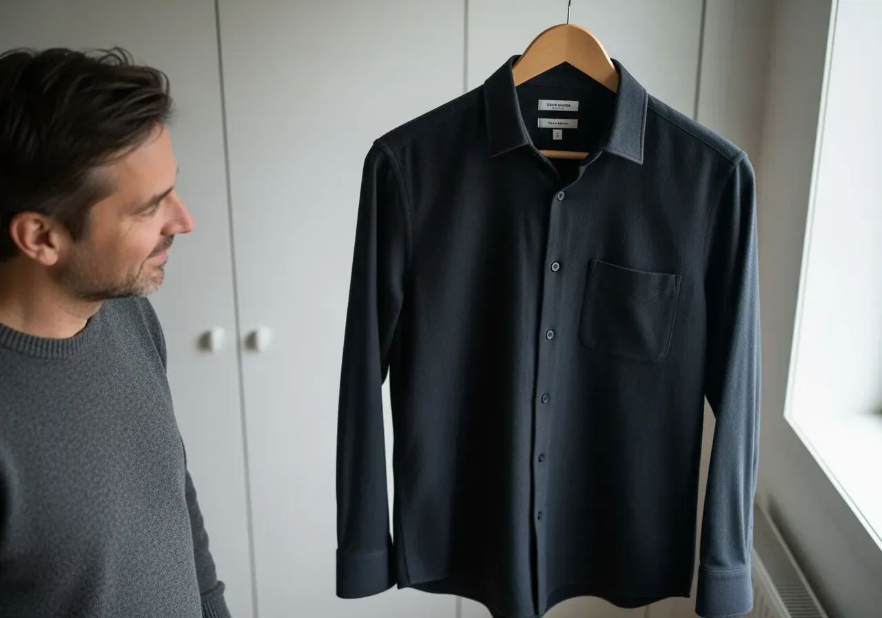 Svart herrskjorta för nybörjare