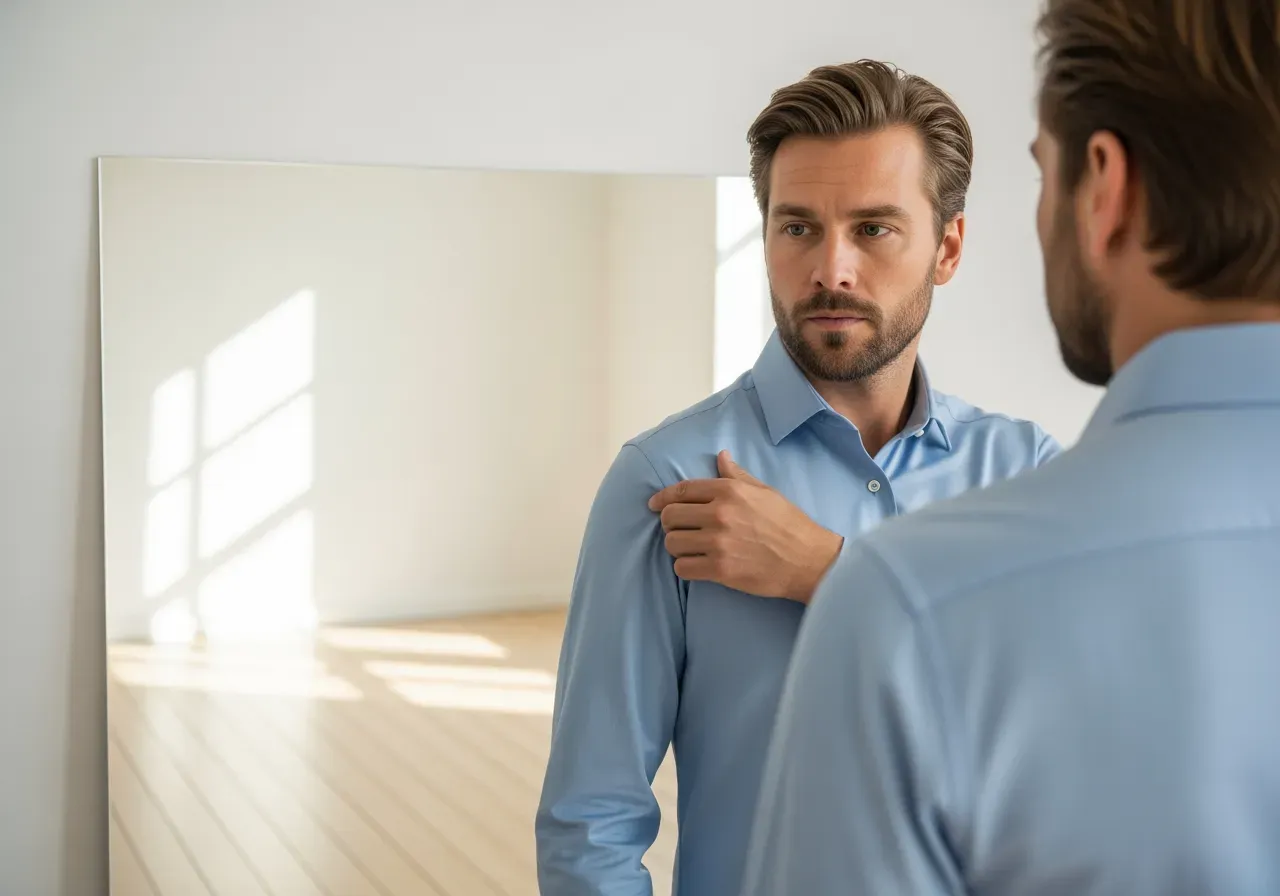 Rätt axelpassform för skjorta