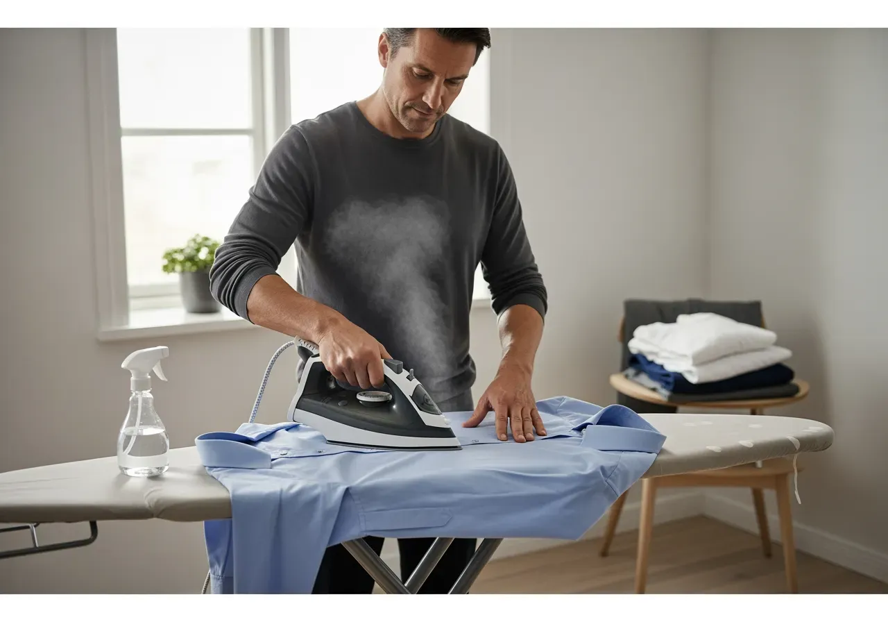 Lättstruken blå kostymskjorta guide