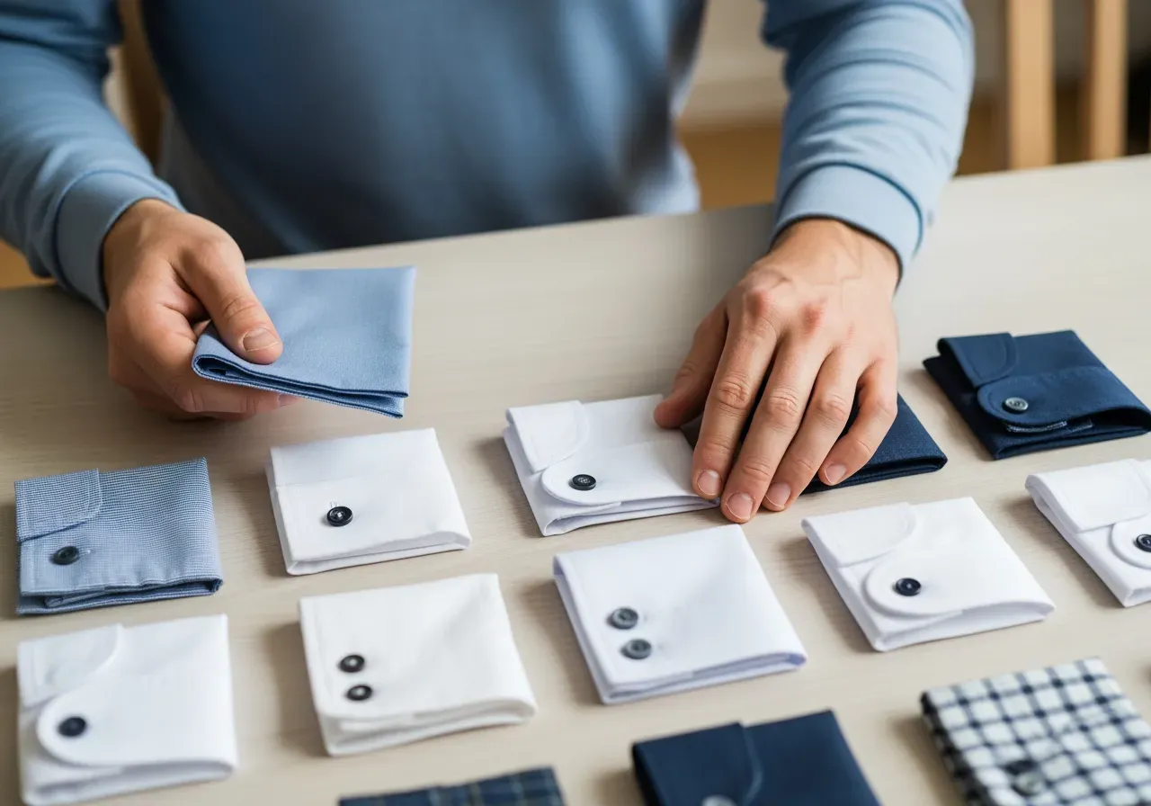Välj manschetter till måttsydd skjorta