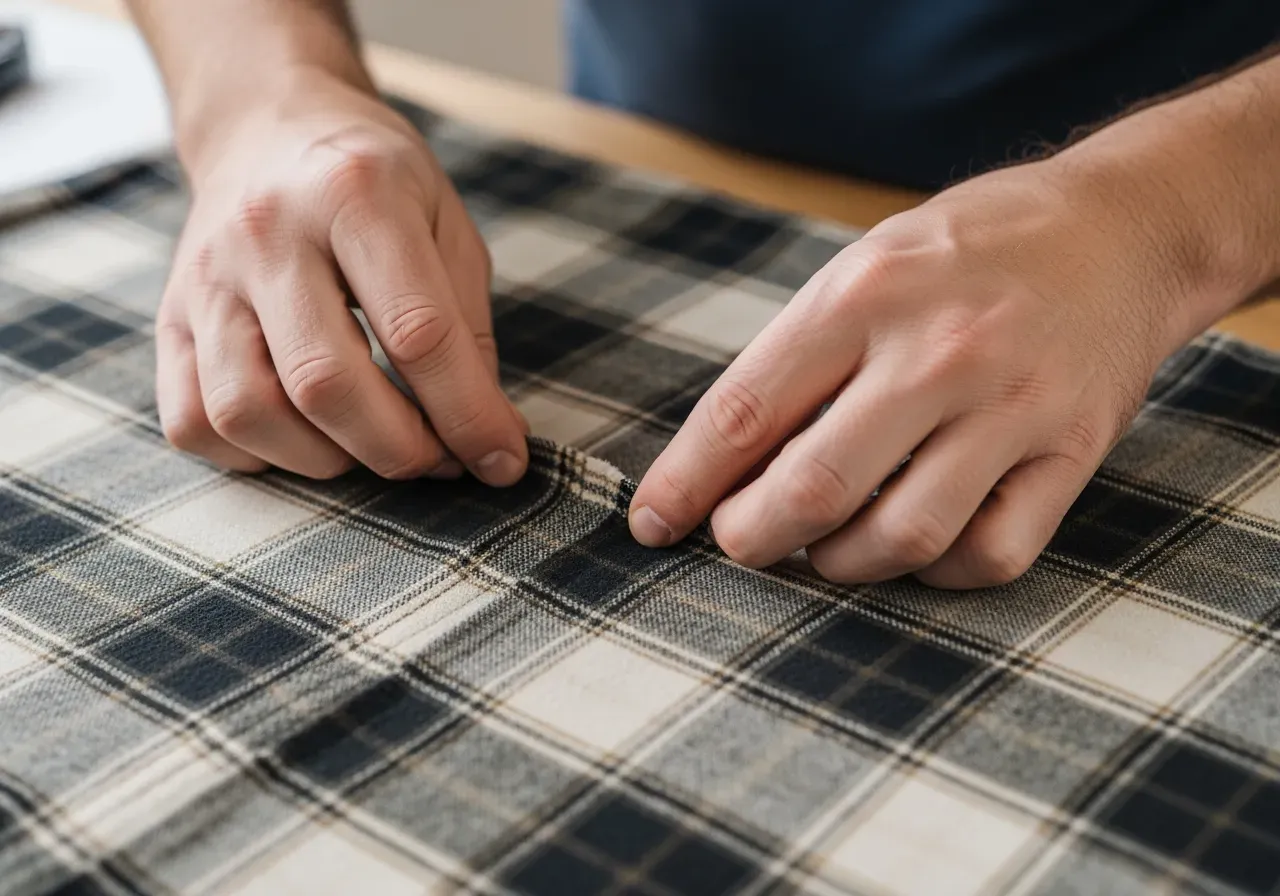 Mönsterpassning rutig flanellskjorta