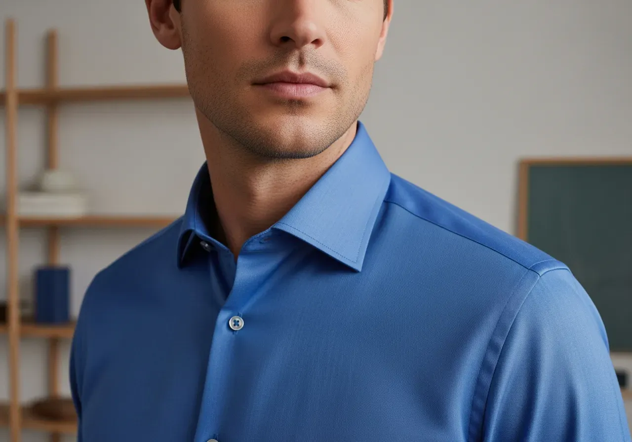 Rätt krage till blå skjorta