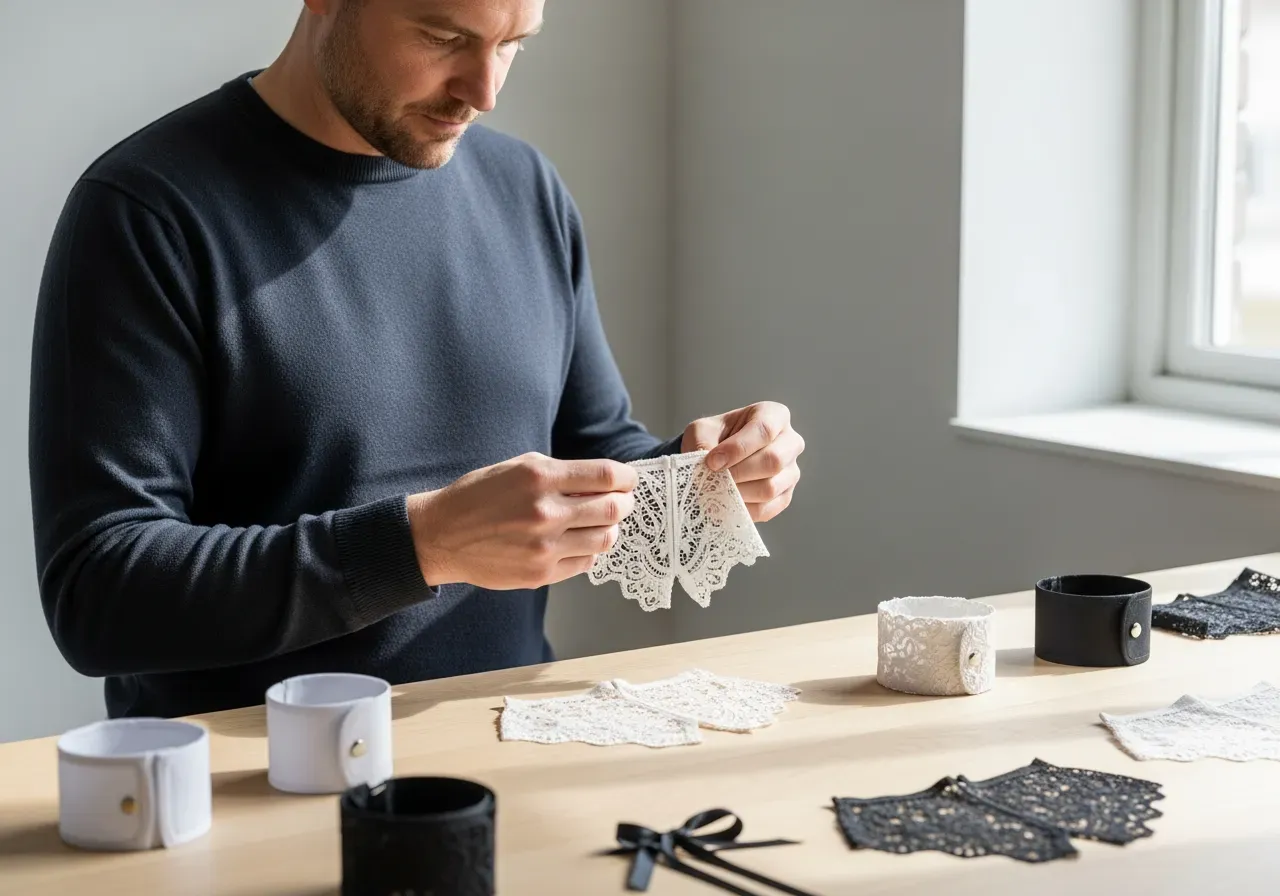 Korta spetsar och manschetter