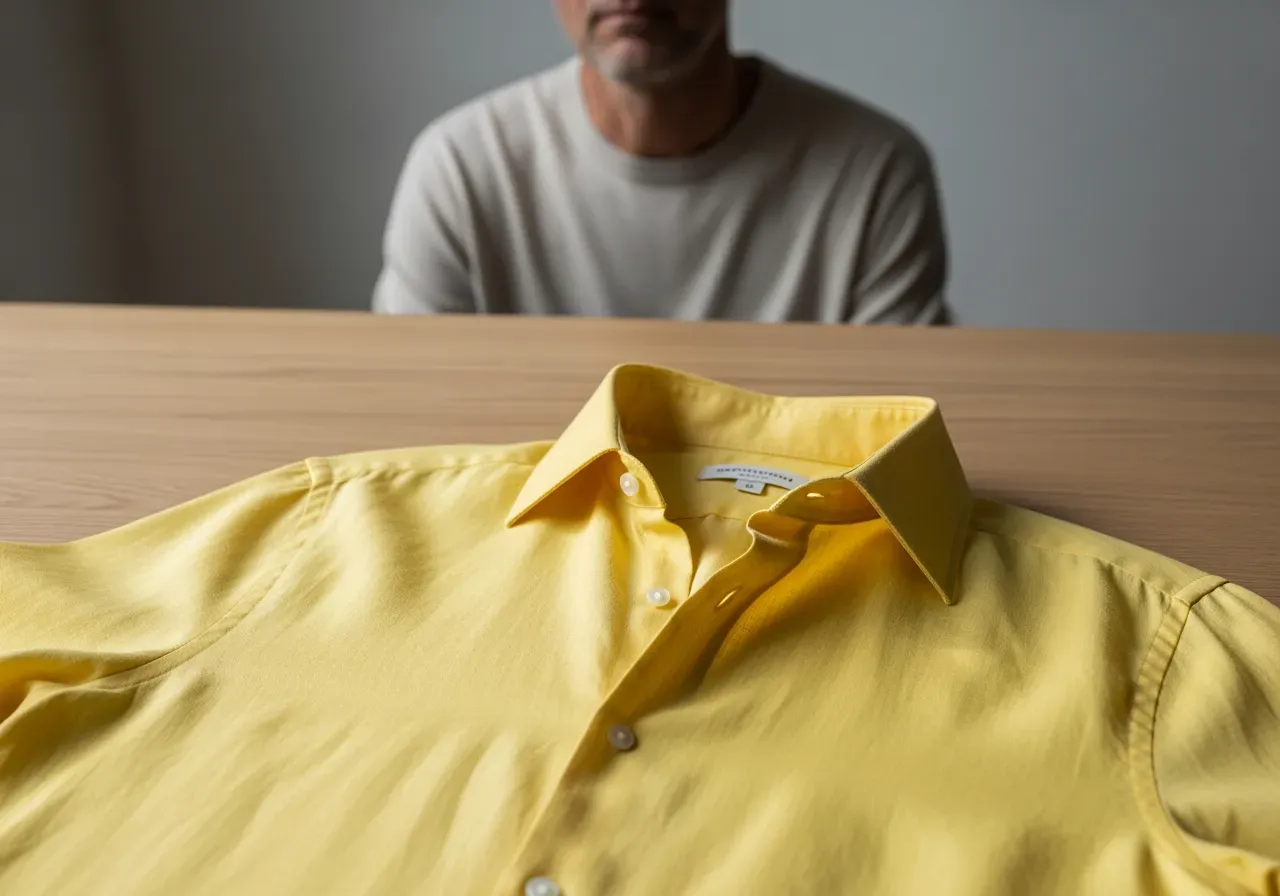 Kragmått spridd krage gul linne