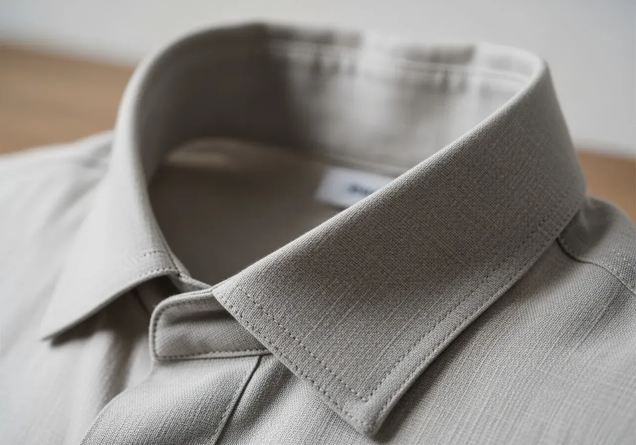 Låg rak spetskrage i linne