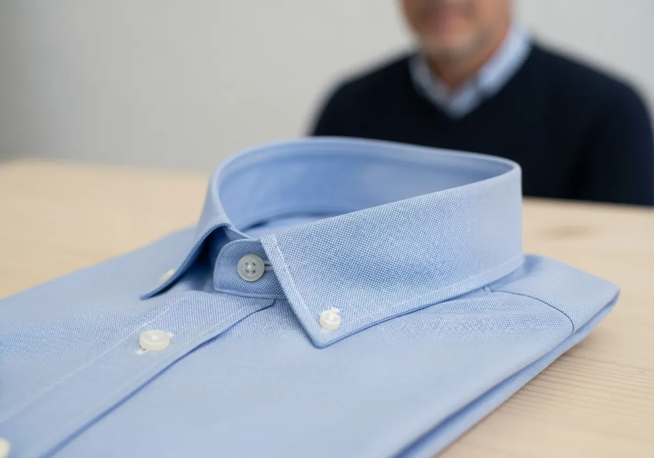 Ljusblå pinpoint med halvspridd krage