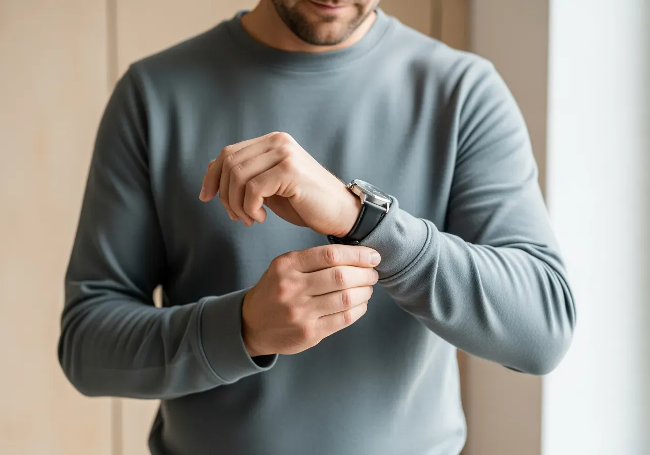 Manschettvidd för klocka på skjorta