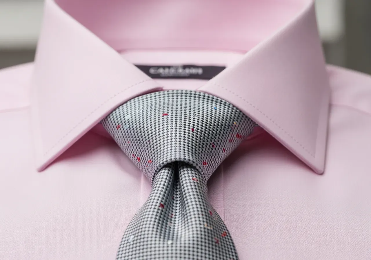 Rosa cutawaykrage och slipsknut