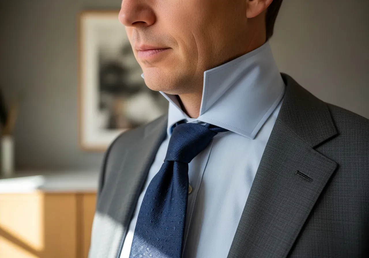 Slipsknut för uppdaterad rak spetskrage