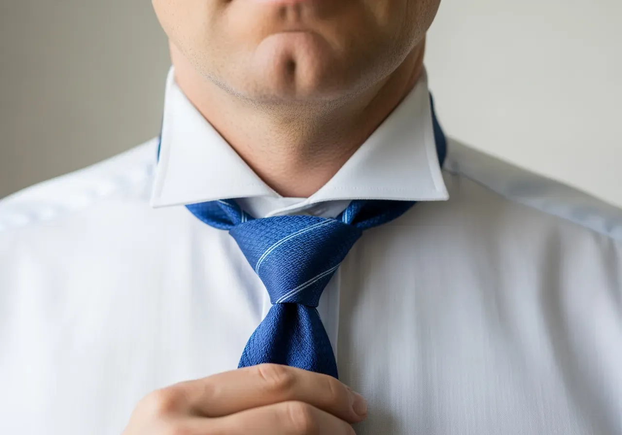 Slipsknut för spridd krage