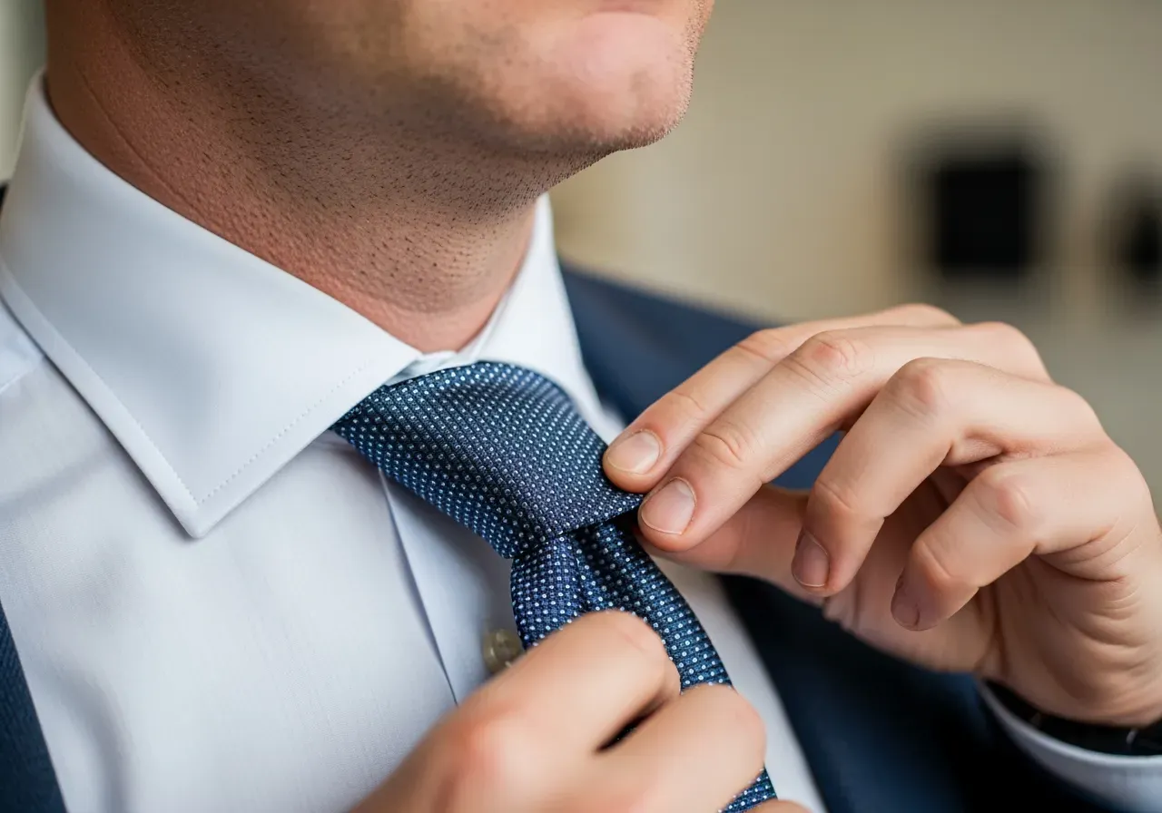 Slipsknut för spridd krage