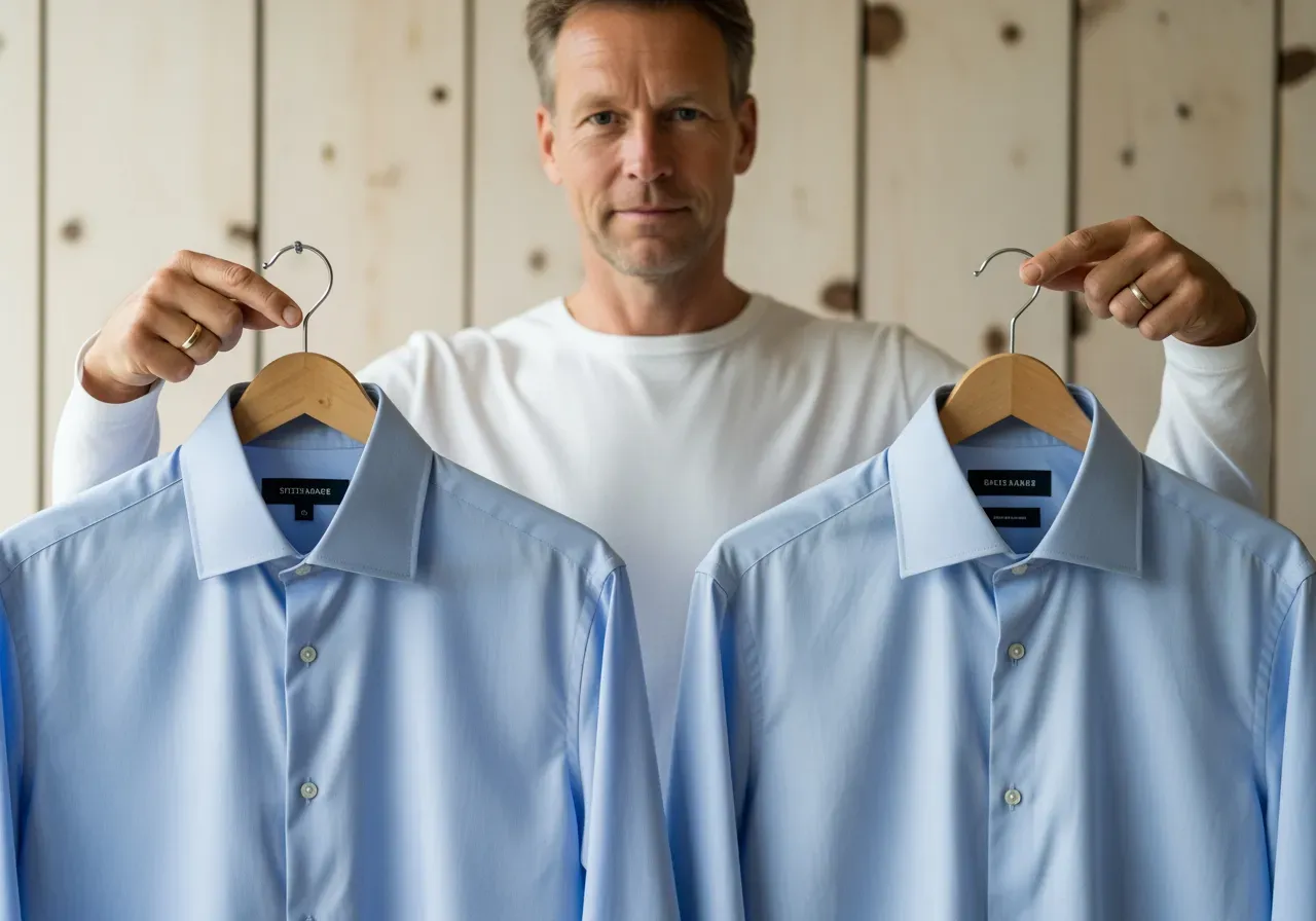 Välj spetskrage eller spridd krage