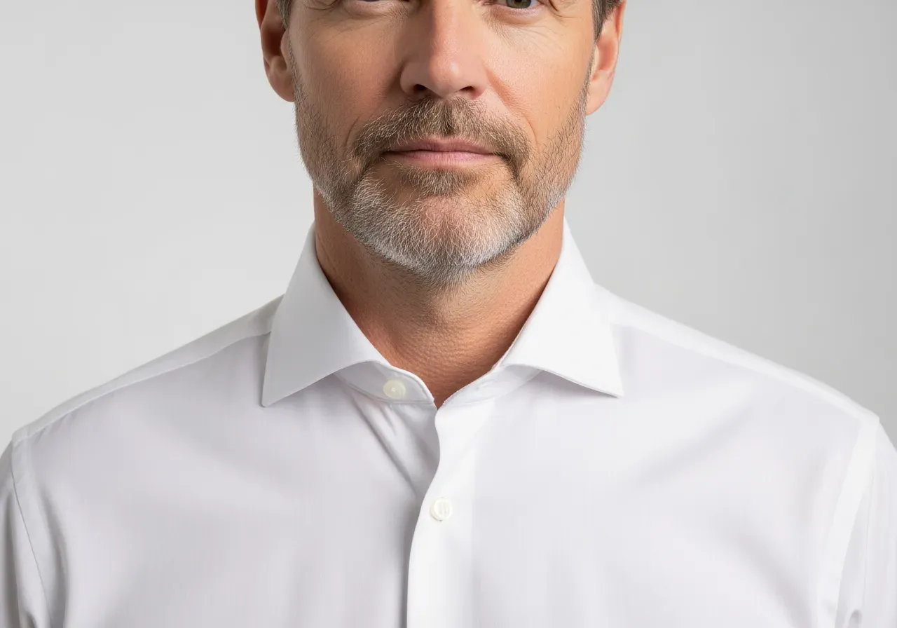 Spridd krage efter ansiktsform