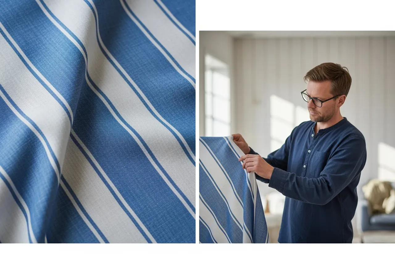 Blå tencelrand med mjuk lyster