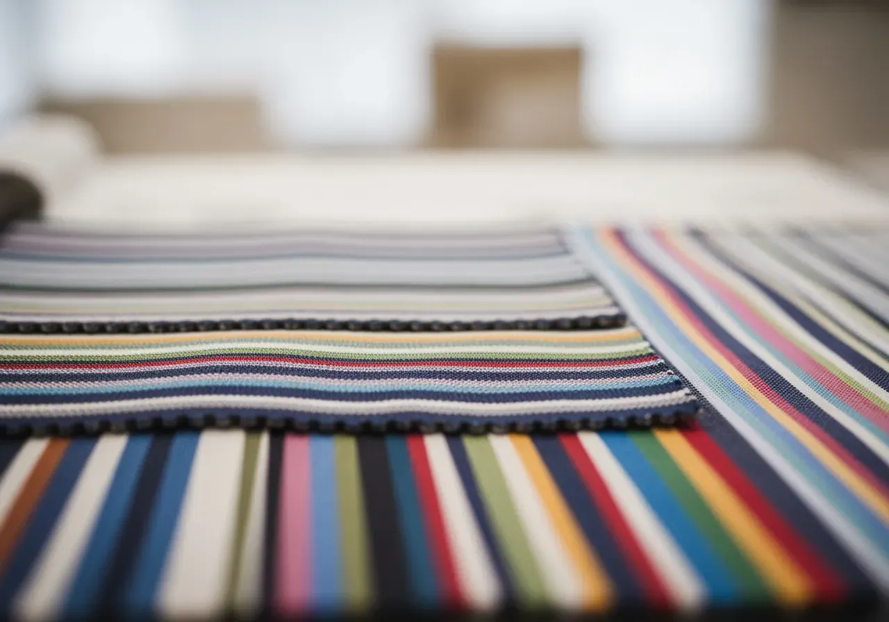 Multifärgad rand i skjorttyg guide