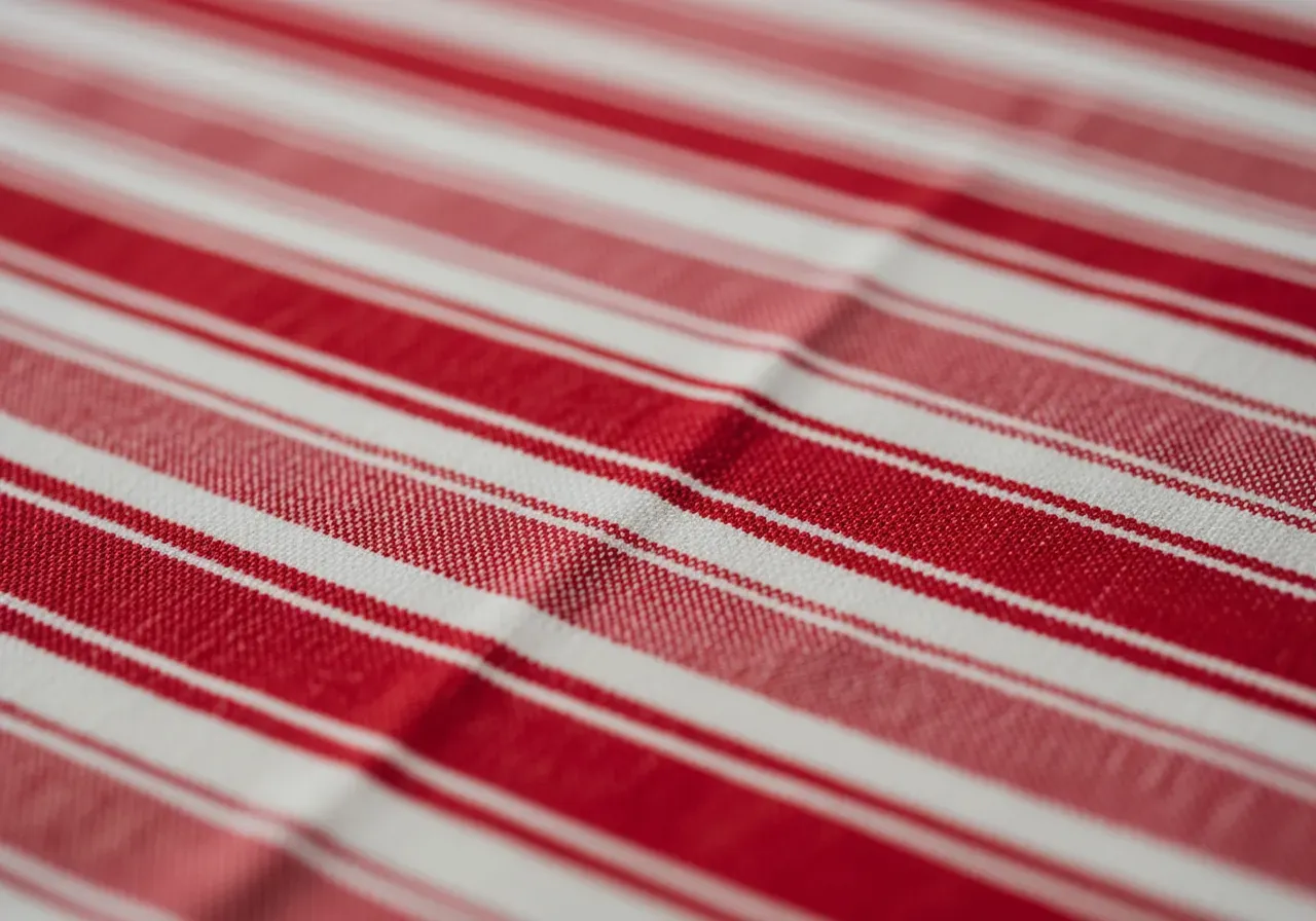 Röd rand i bomull för skjortor
