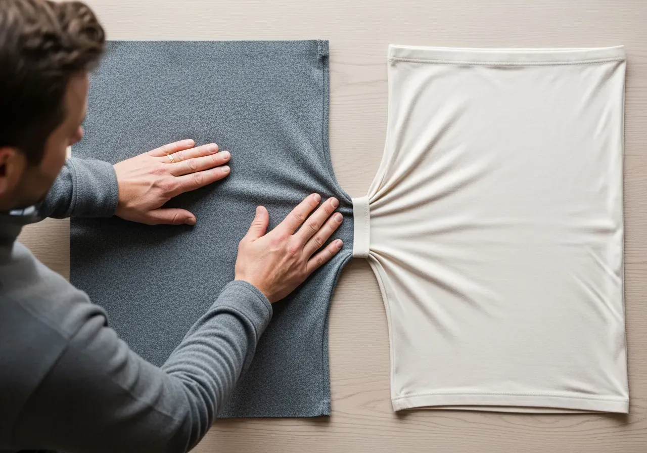 Mönsterstabilitet i flanell och stretch