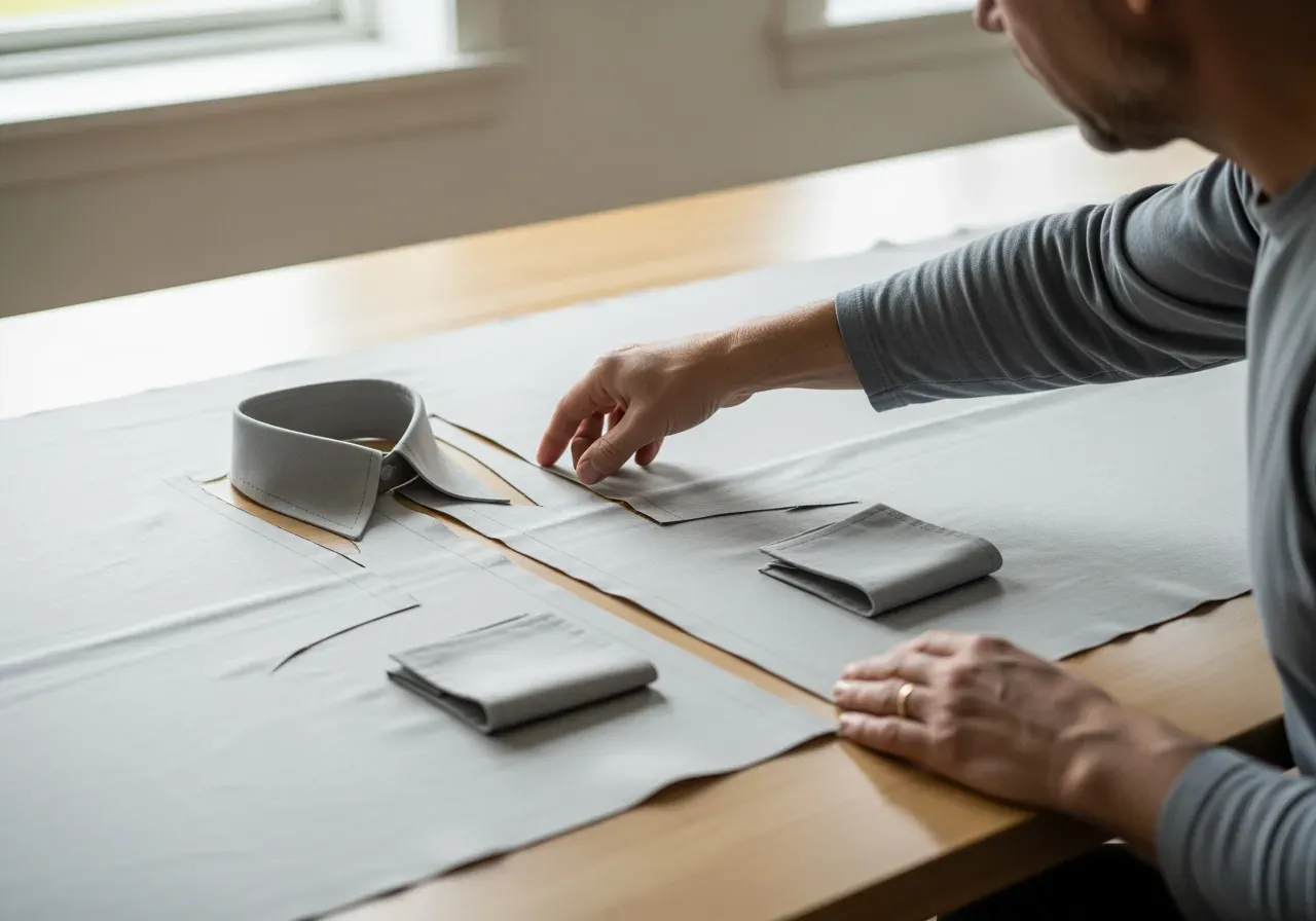 Randriktning för krage och manschett