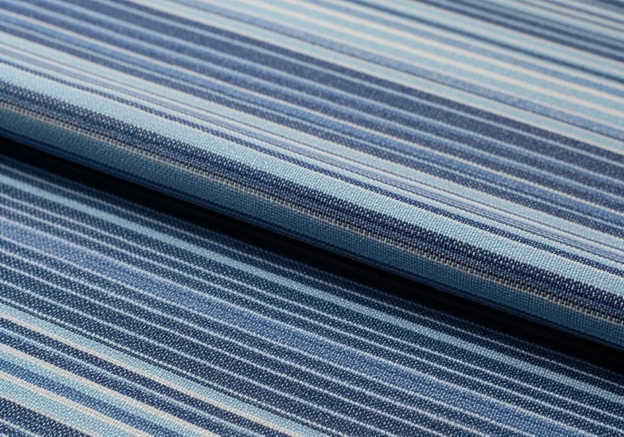 Blå randtäthet i egyptisk bomull