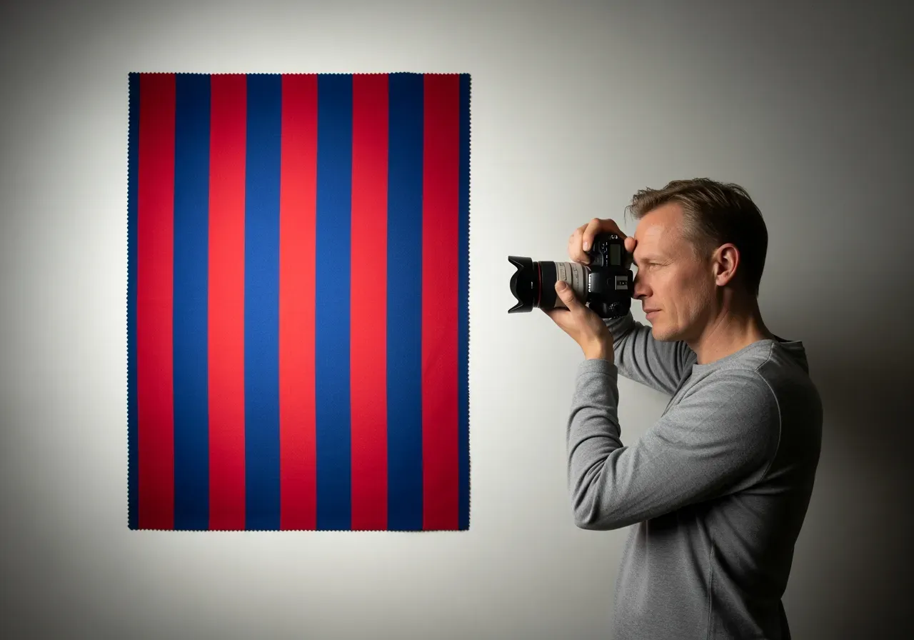 Undvika moaré i blå och röd rand