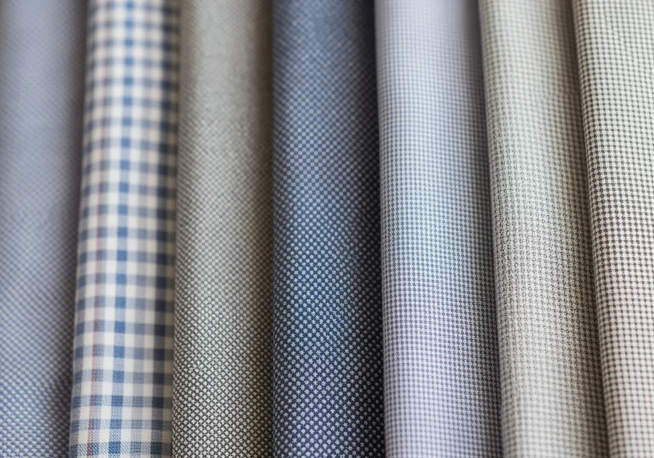 Mönster och strukturer i skjorttyg