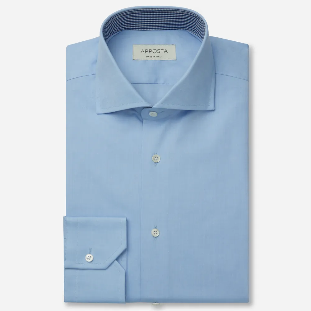 Customisable  Blue Cotton Oxford Shirt, Made To Measure