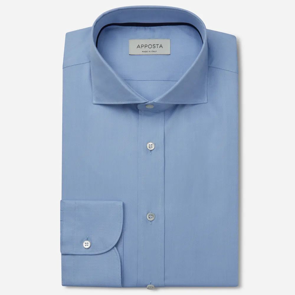 Customisable  Blue Cotton Oxford Shirt, Made To Measure