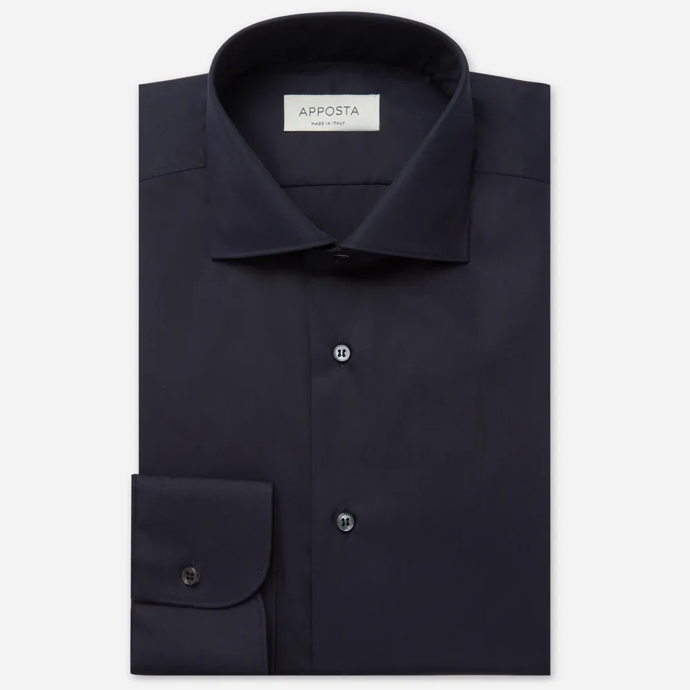Customisable  Blue Easy Iron Cotton Poplin Shirt, Made To Measure