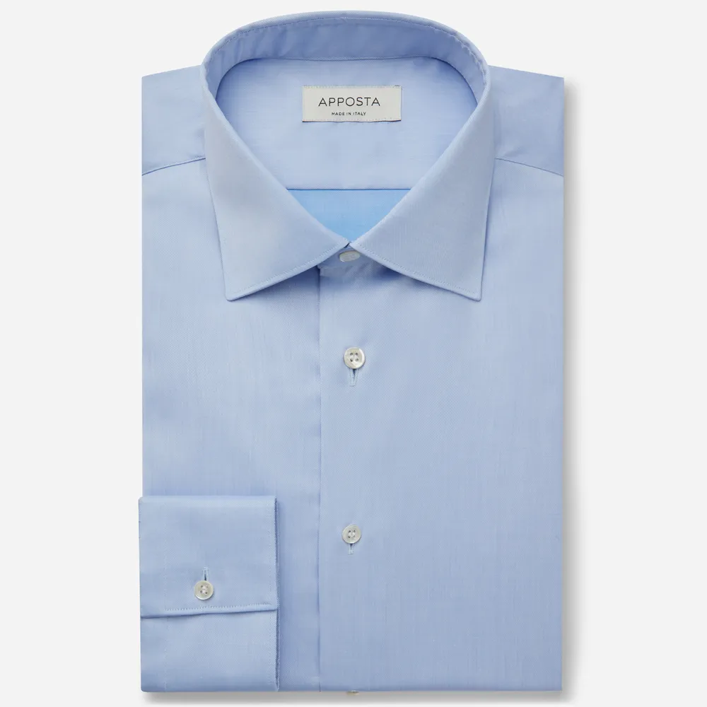 Customisable  Blue Egyptian Cotton Poplin Shirt, Made To Measure