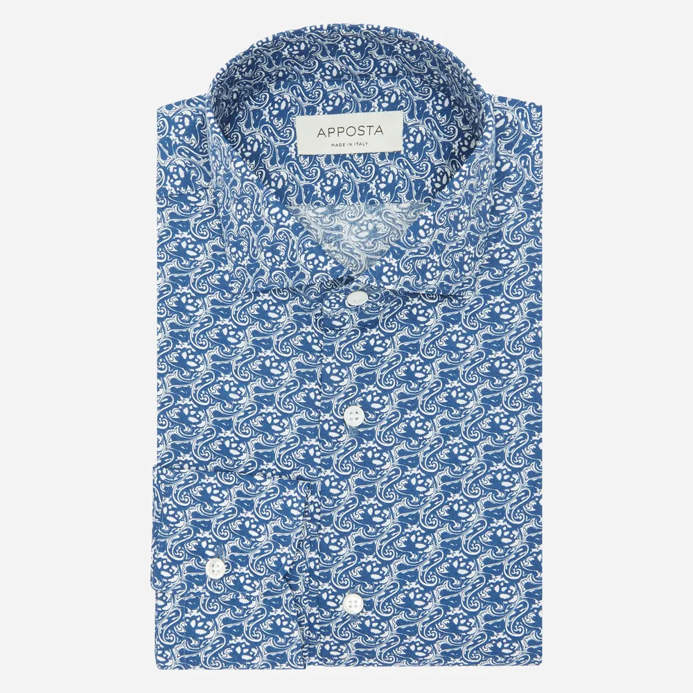 Customisable  Blue Fancy Design Shirt, Made To Measure