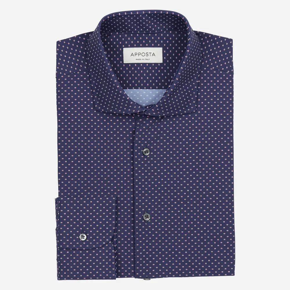 Customisable  Blue Lycra Poplin Design Shirt, Made To Measure