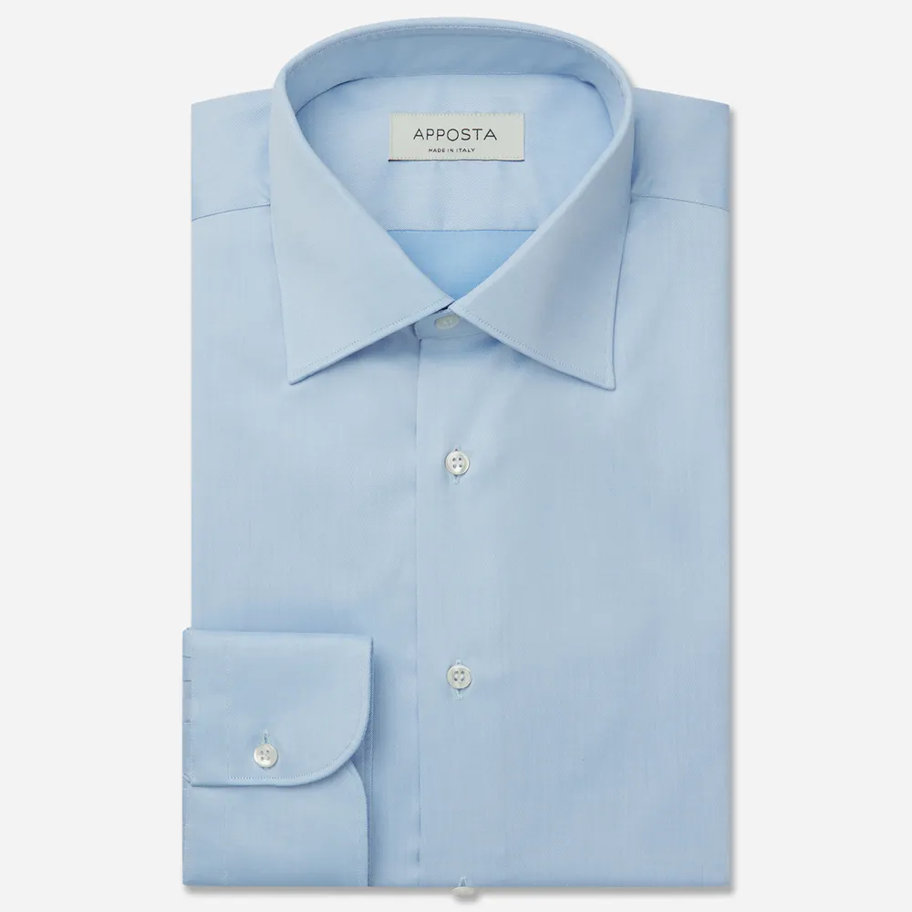 Customisable  Cyan Easy Iron Cotton Twill Shirt, Made To Measure