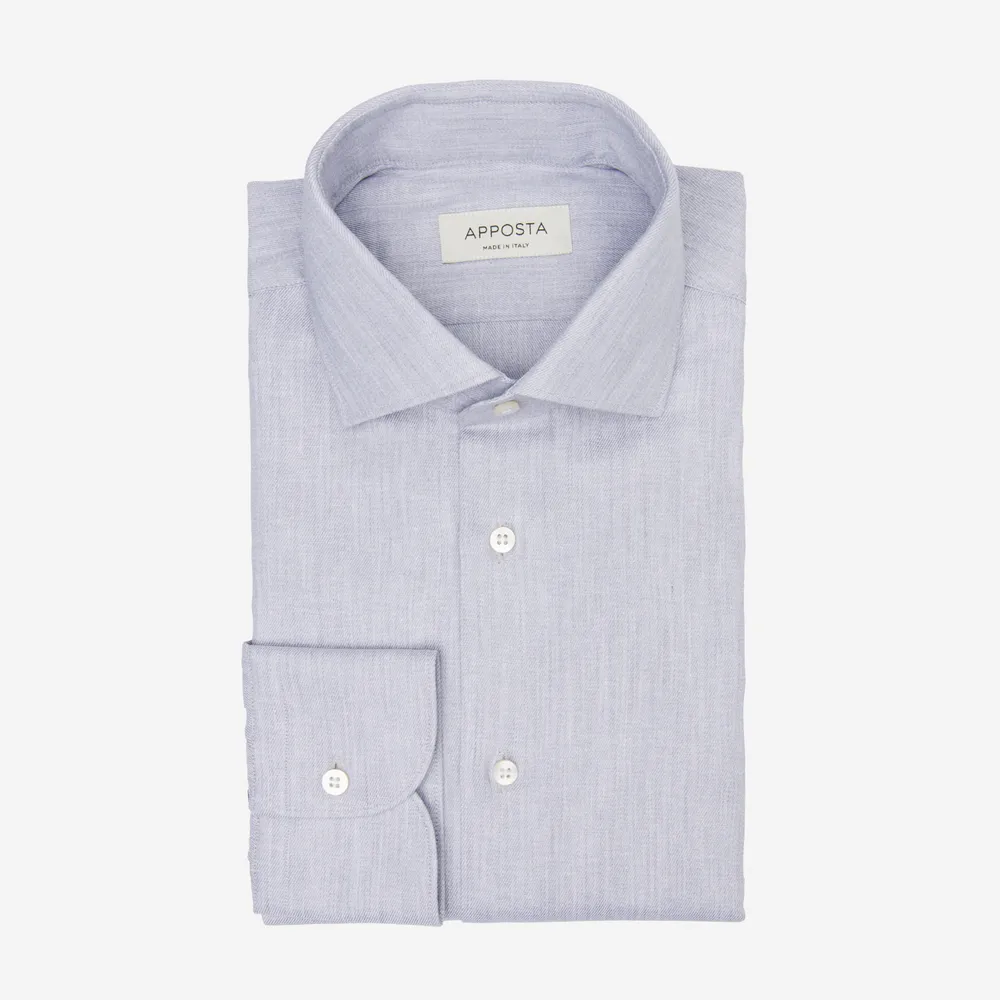 Customisable  Grey Recycled Cotton Twill Shirt, Made To Measure