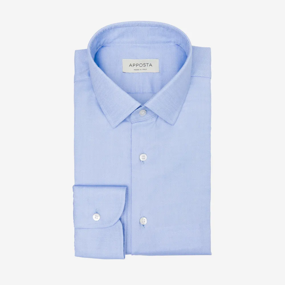 Customisable  Light Blue Cotton Oxford Shirt, Made To Measure