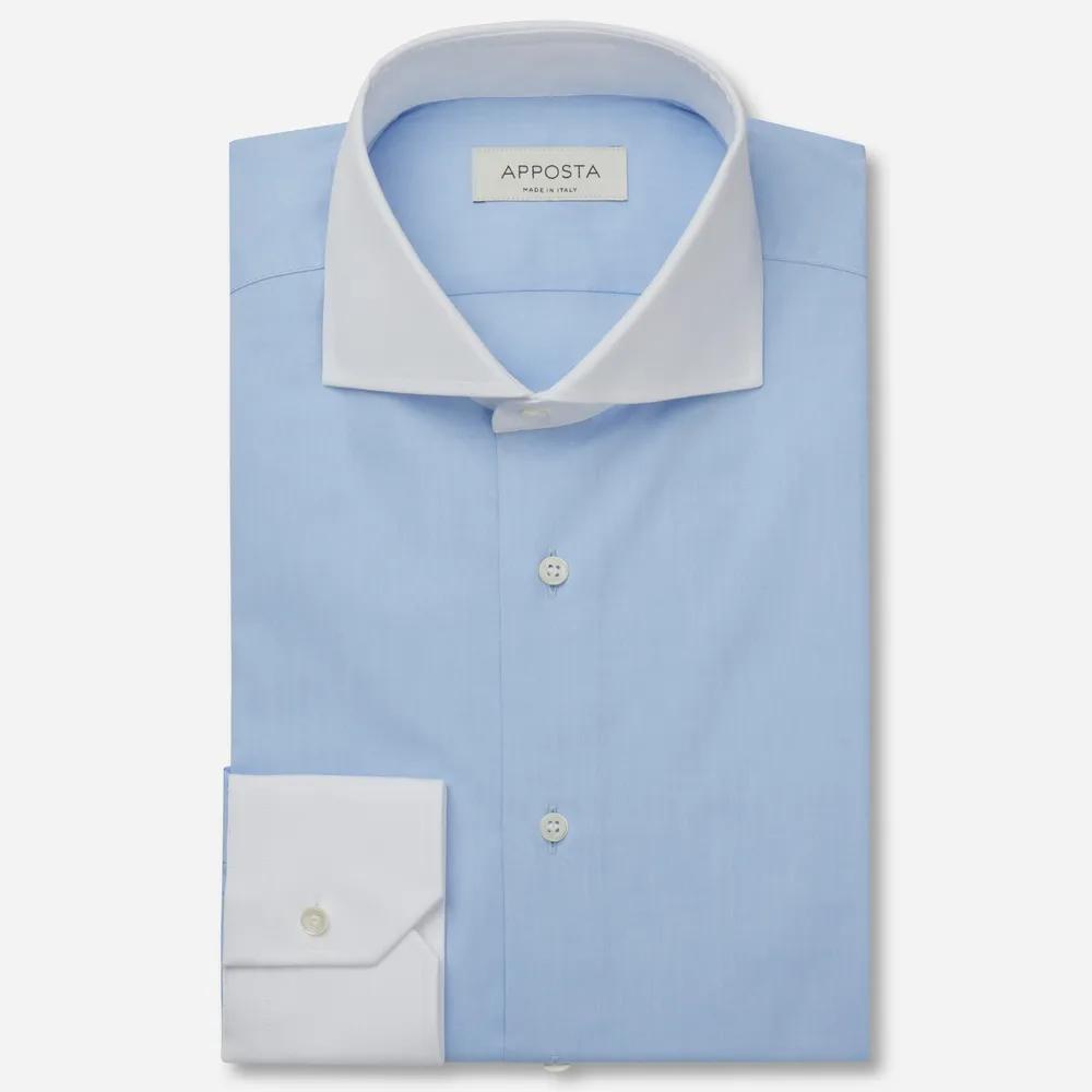 Customisable  Light Blue Egyptian Cotton Poplin Shirt, Made To Measure