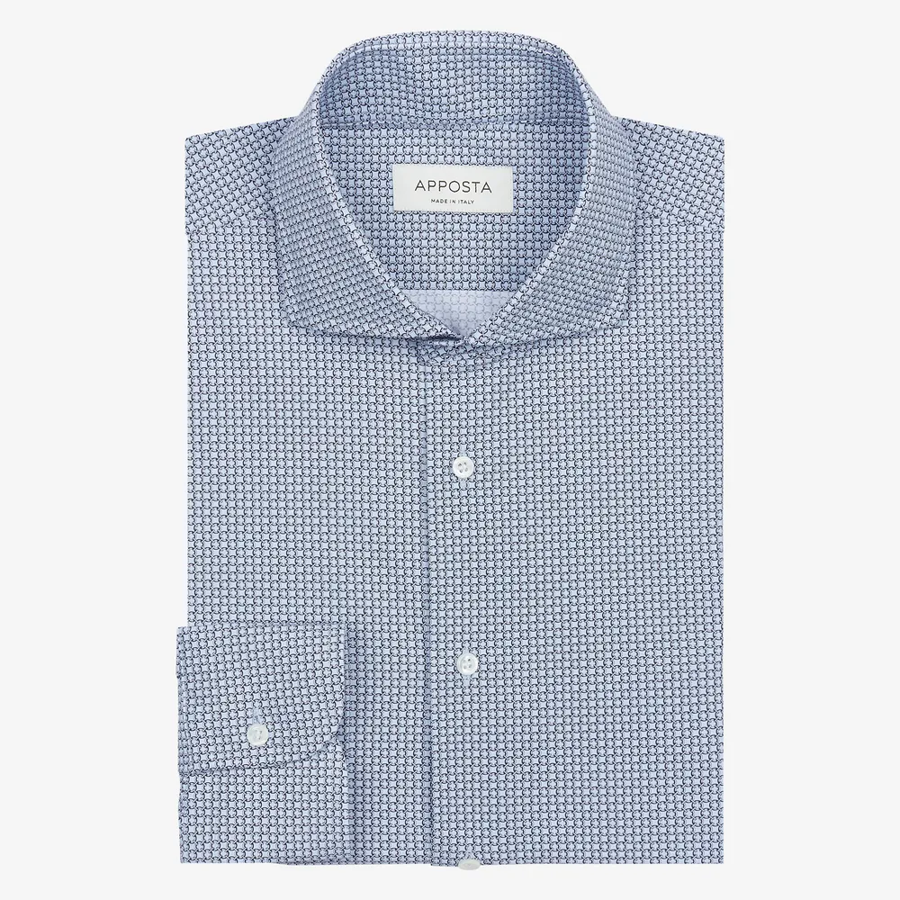 Customisable  Light Blue Lycra Design Poplin Shirt, Made To Measure
