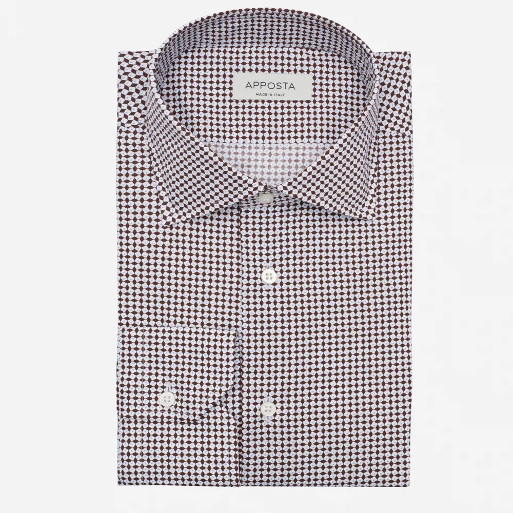 Customisable  Multi-colour Cotton Poplin Patterned Design Shirt, Made To Measure