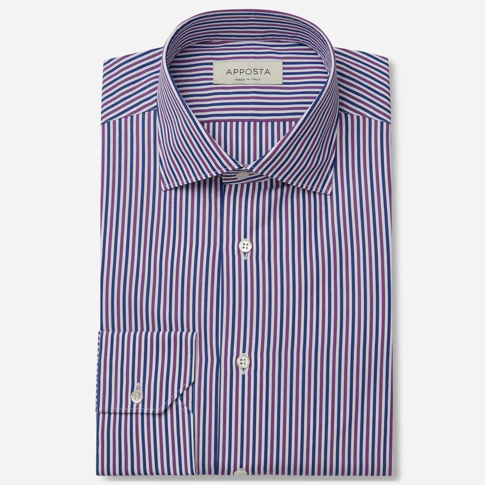 Customisable  Multi-colour Cotton Poplin Stripe Shirt, Made To Measure