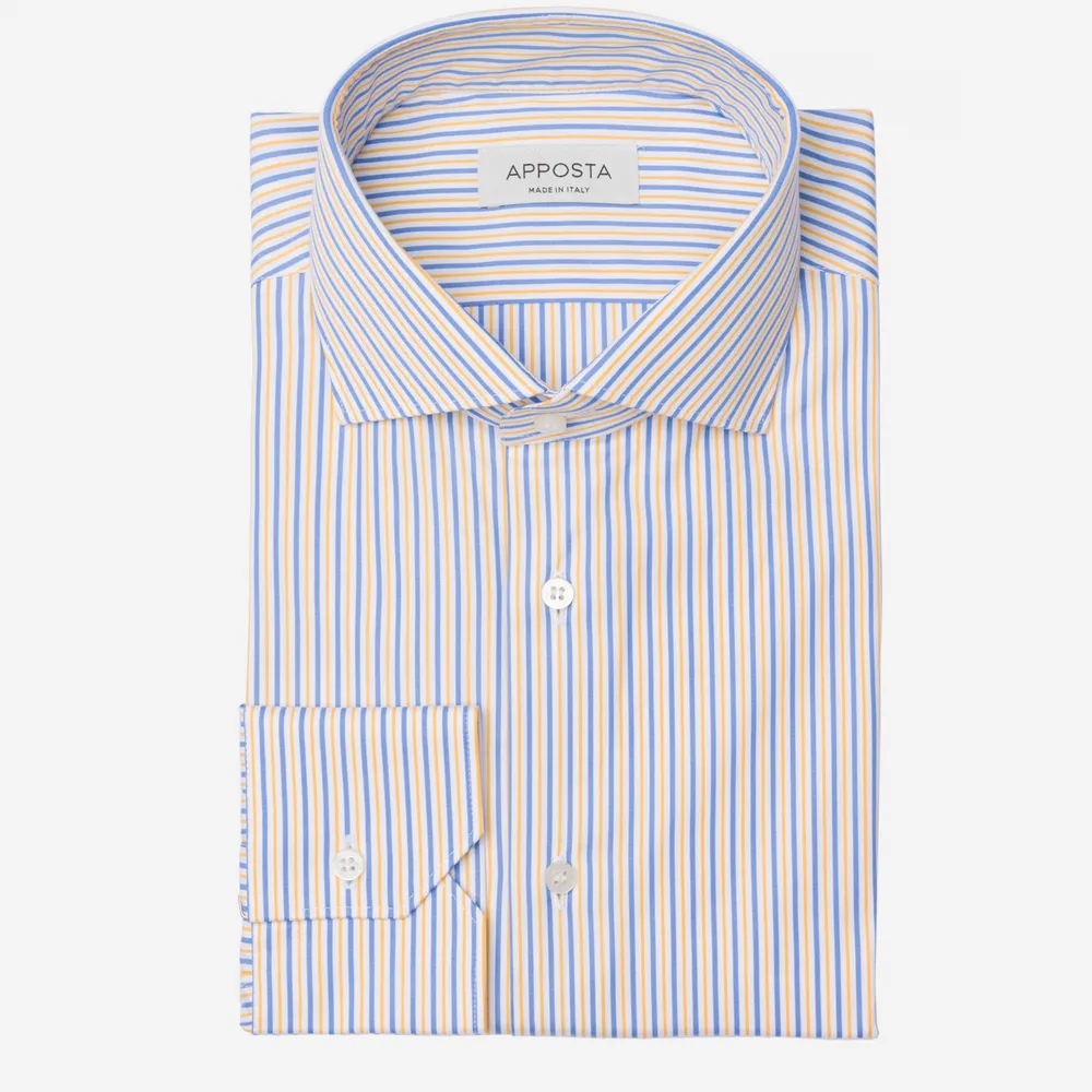 Customisable  Multi-colour Cotton Poplin Stripe Shirt, Made To Measure