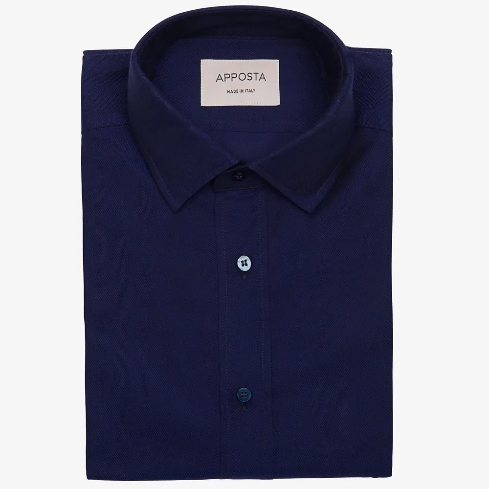Customisable  Navy Blue Short Sleeve Shirt, Made To Measure