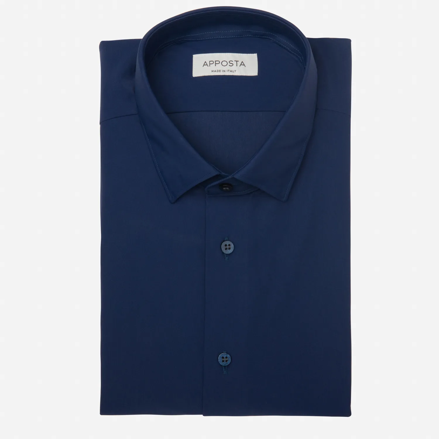 Customisable  Navy Blue Stretch Lycra Shirt, Made To Measure