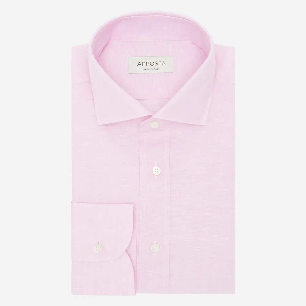 Customisable  Pink Cotton Linen Shirt, Made To Measure