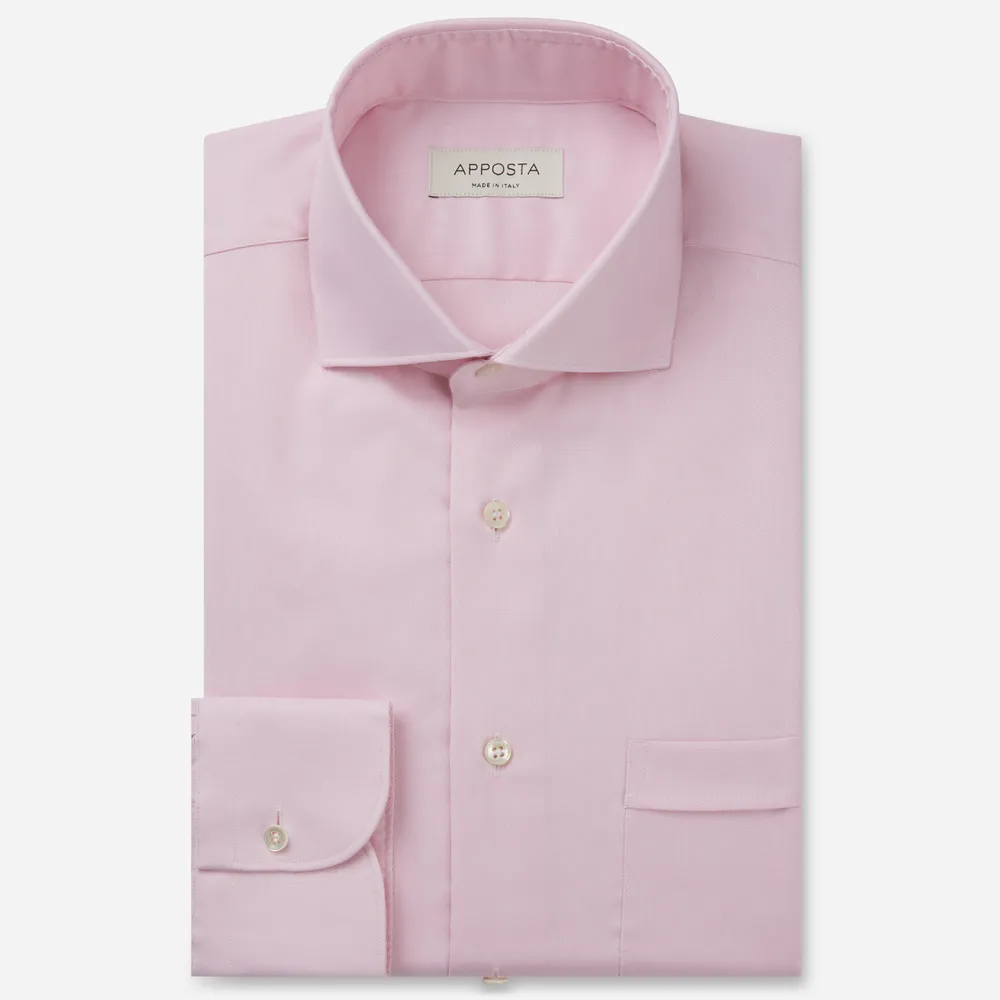 Customisable  Pink Easy Iron Cotton Twill Shirt, Made To Measure