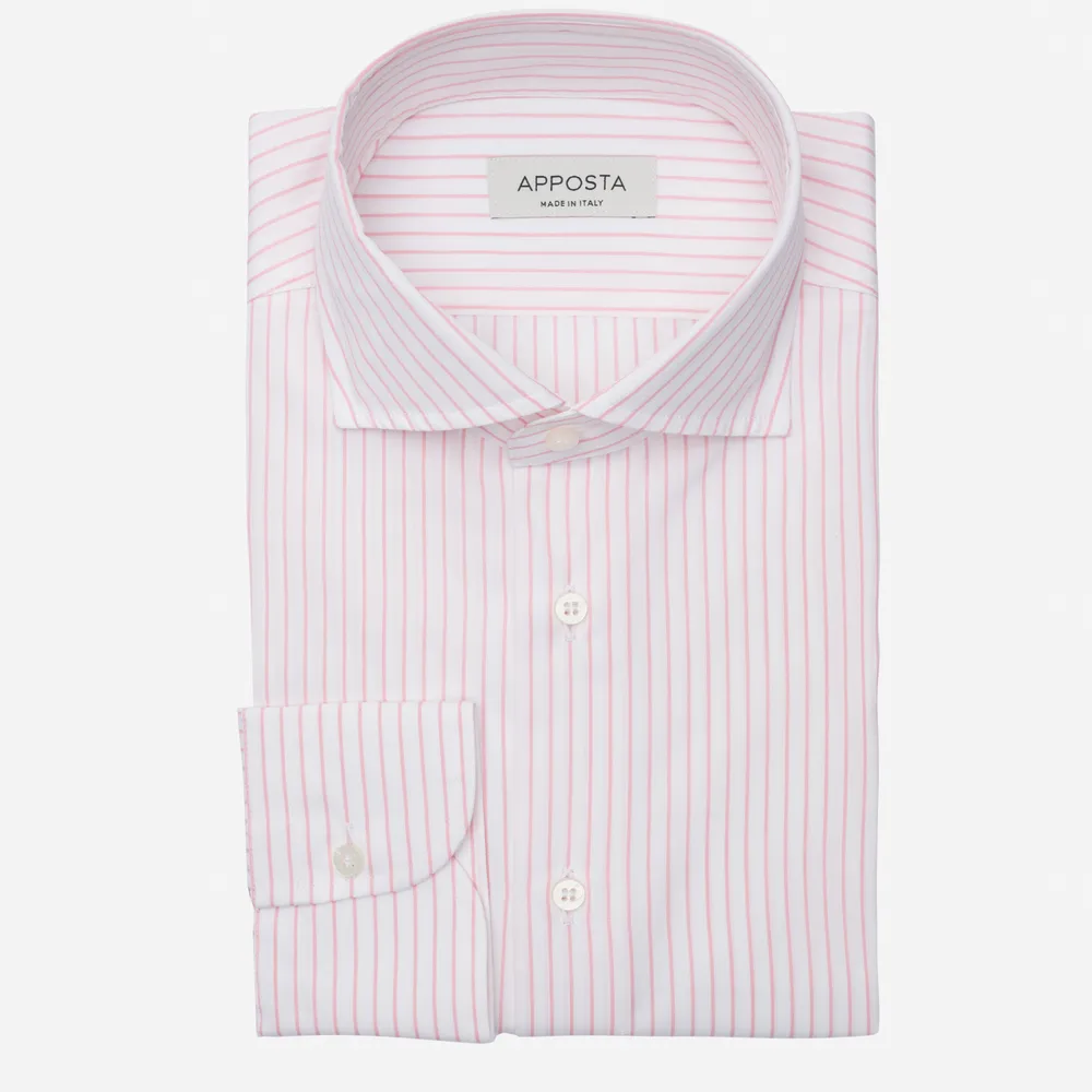 Customisable  Pink Poplin Stripe Shirt, Made To Measure